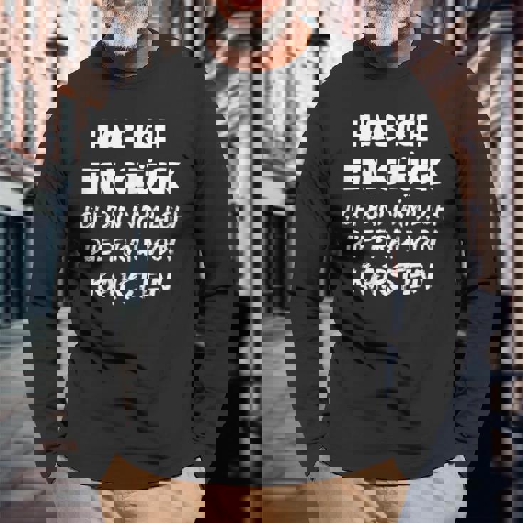 Habe Ich Ein Glück [German Language] [German Language] Black Langarmshirts Geschenke für alte Männer